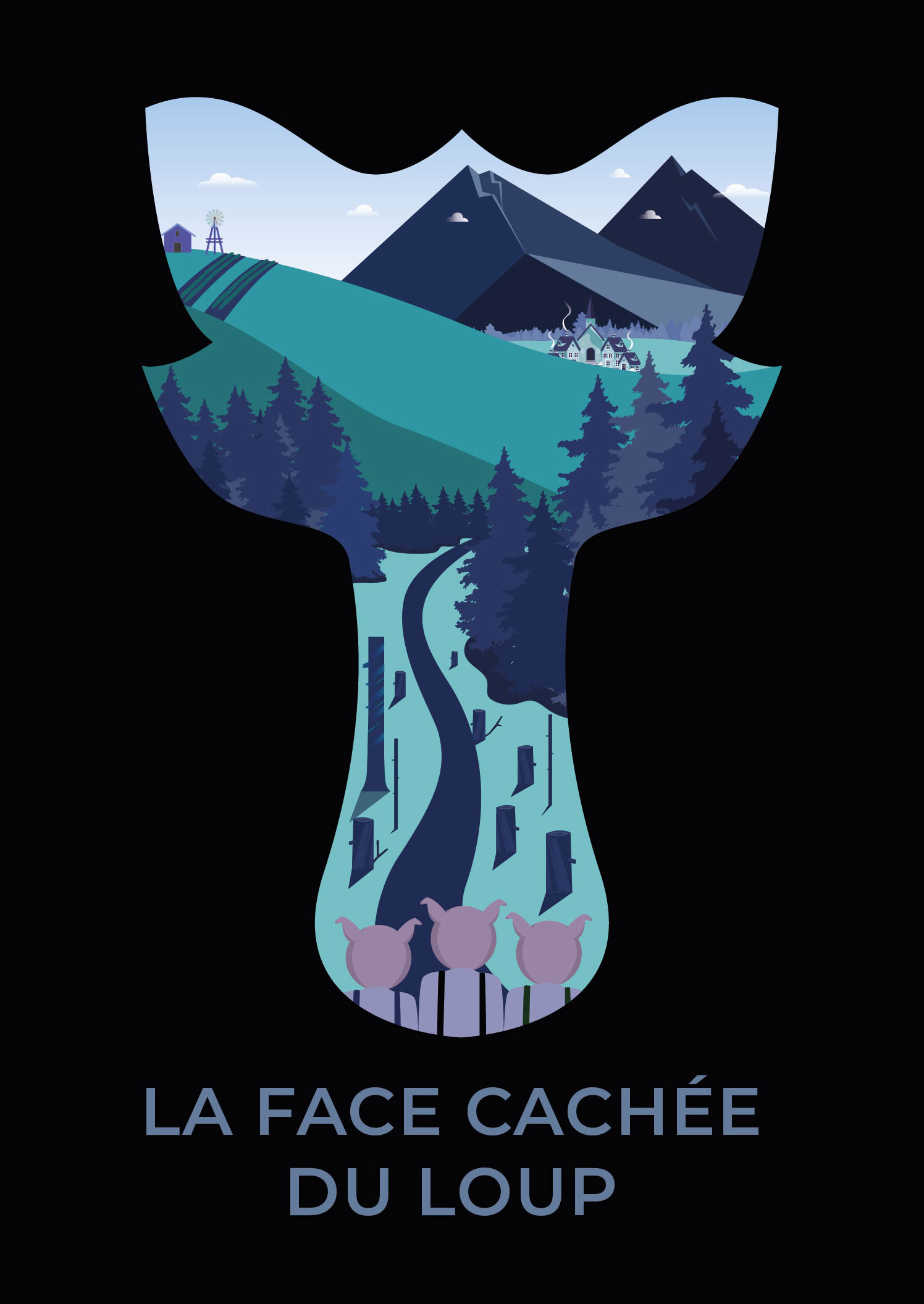 illustration trois petits cochon