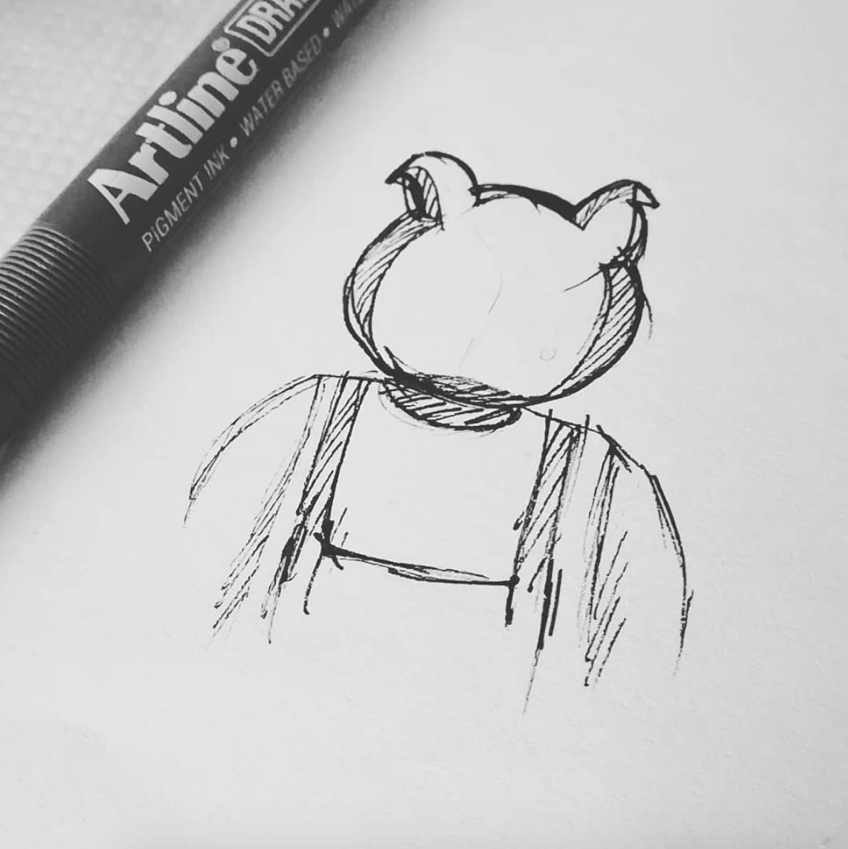illustration cochon sketch